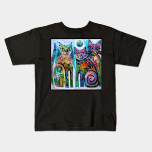 Three Cats Kids T-Shirt